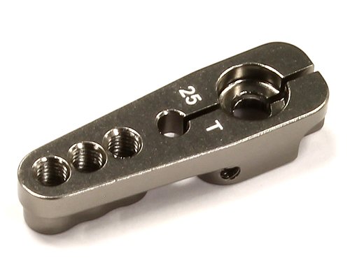 Integy RC Model Hop-ups C25049GUN Billet Machined Alloy 25T Steering Servo Horn for Axial 1/10 Wraith Rock Racer