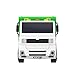 Garbage Truck Toy Recycle Truck Friction Powered for Boys and Girls Purifier with Light and Sound, 4 Wheels, 1:20 Advanced Simulation Model-City Sanitation Series, Green and White