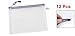 uxcell A5 Paper Document File Pen Bag Folder Organizer, 12-Piece, Blue Clear