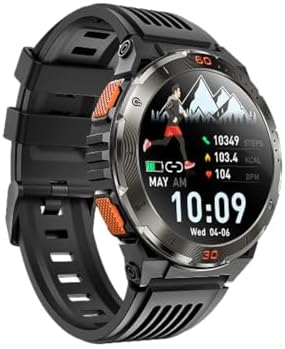 Relógio inteligente SOSPIRO R10 GPS AMOLED 1.43" – Relógio Inteligente Desportivo com Bluetooth 5.2, Monitor Cardíaco SpO2, 8 modos desportivos, 3ATM Resistente à água – Preto