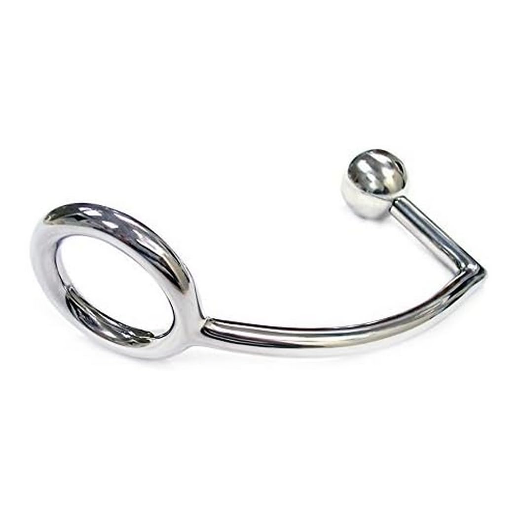 Rouge Garments Cock Ring and Anal Probe, Silver, 30 mm