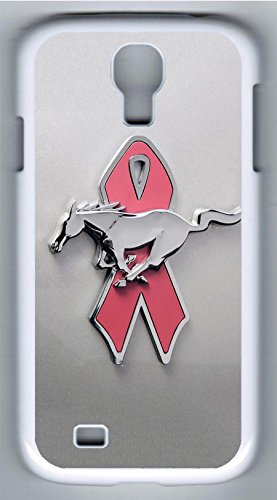Samsung Galaxy S4 Case, S4 Case - Best Protective White Slim Hard Case Cover for Samsung Galaxy S4 I9500 Ford Mustang Car Logo 8 Hard Case Back Cover Protector for Samsung Galaxy S4 I9500