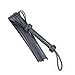 Plaisir Genuine Leather Flogger - Heavy Wooden Handle with Black Braided Leather (Black)