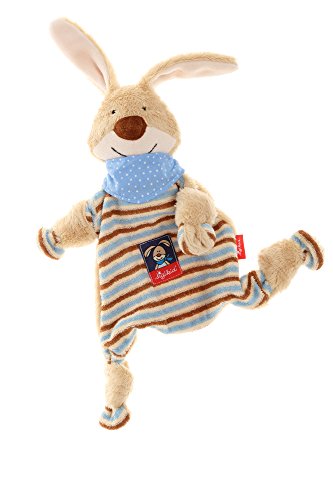 SIGIKID 47893 Schnuffeltuch Hase Semmel Bunny Mädchen und Jungen Babyspielzeug empfohlen ab Geburt blau/beige – Bild 5