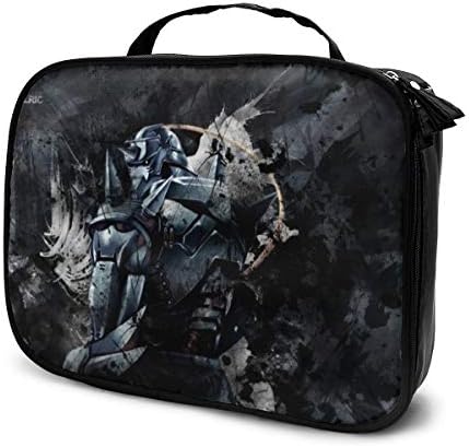 DwayneDennis Fullmetal Alchemist Professional Travel Makeup Cosmetic Bags Organizer for Cosmetics Makeup Brushes and Toiletry Jewelry Accessories