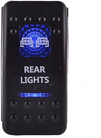 Machter Car Boat Auto Vehicle Blue LED Rear Lights Toggle Switch ARB Carling Style Narva ON OFF 12V 24V Waterproof (Rear Lights)