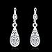 AMBESTEE Hollow Design White Gold Plated Drop Dangle Earrings Studs Set for Women Girls