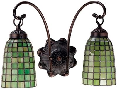 Tiffany Style Stained Glass Terra Verde Light Wall Sconce