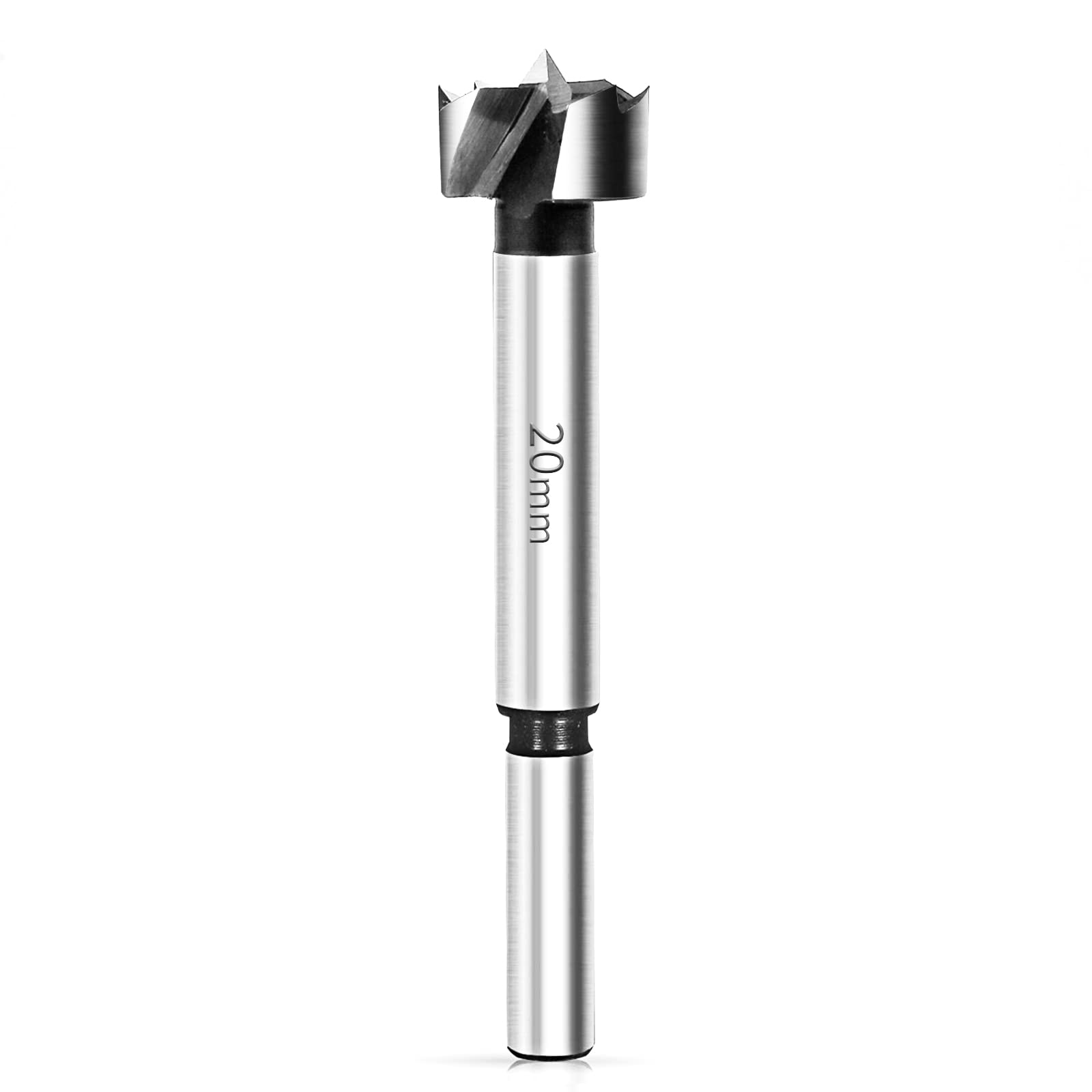 BAIDETS Forstner Drill Bit 20mm - Precision Woodworking Bit with Round Shank, Forstner Bit Compatible with Drills & Drill Presses