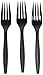Amscan Big Party Pack Premium Plastic Forks, 10.6 x 10.4, Black