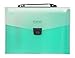 Snail&Hawk 13-Pockets Poly Accordion Expanding File-Folder Organizer with Handle,A4 Size,Buckle Closure (Green)