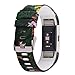 AIWELL Compatible for Fit bit Charge 2 Bands,Silicone Adjustable Replacement Sport Strap Printed Bands with Classic Buckle for Fit bit Charge2 HR,Fit bit Charge 2 Accessories Wristbands