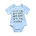 Goodlock Newborn Kids Fashion Romper Baby Boys Girls Cute Letter Print Romper Jumpsuit Outfits Clothes (❤️Sky Blue, Size:6M)