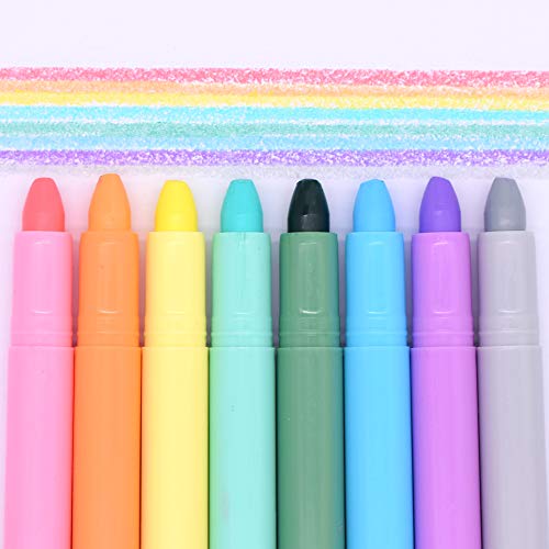YISAN No Bleed Gel Highlighter,Bible Highlighters, Crayon Marker Pens,Dry Highlighter for Study8
