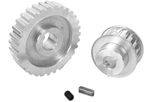 kokratae 2Pcs Metal Synchronous Pulley Gear Motor Belt Gear Drive Wheel Gear S/N Cj0618 Mini Lathe Gears, Metal Cutting Machine Gears