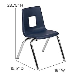 Flash Furniture Mickey Advantage Navy Student Stack