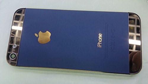 COCOKING® Full Set of Black Gold Metal Back Cover Housing Case replacement for Apple iPhone 5 only