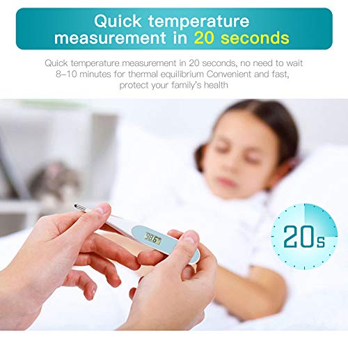 Digital Thermometer, Accurate Oral Thermometer with Flexible Tip