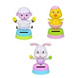 2016 Solar Powered Dancing Easter Bunny, Lamb, and Chick - 3 Piece Set …