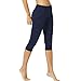 Tulucky Women's Yoga Workout Capris Leggings Side Pocket for Mobile Phone Fitness Active Pants