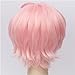 Flovex Short Straight Anime Cosplay Wigs Natural Sexy Costume Party Daily Hair (Pink)