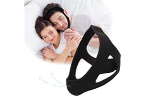 TULIYET Chin Strap for CPAP Users, Chin Strap for Snoring, Anti Snoring Chin Strap, Adjustable and Breathable Anti Snoring Devices, Snore Stopper Suitable for Men and Women, Black