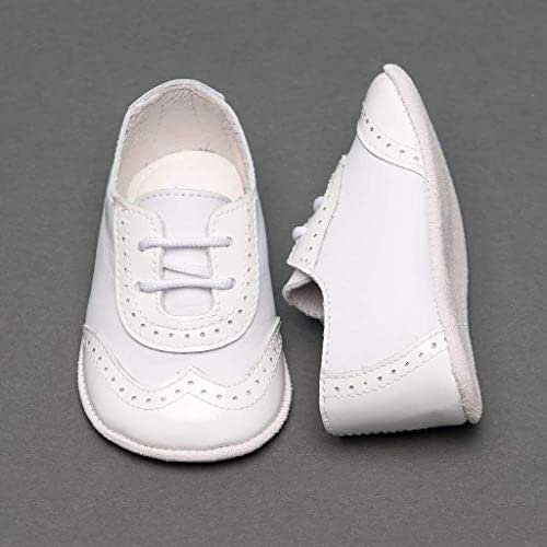 Baby Boys White Leather Wingtip Christening