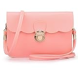 WensLTD Women Girls Handbag Shoulder Bags Messenger Leather Bag (Pink)