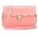 WensLTD Women Girls Handbag Shoulder Bags Messenger Leather Bag (Pink)