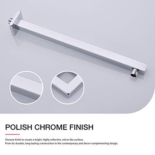 Shower Arm with Flange 16 Inch Stainless Steel Overhead Shower