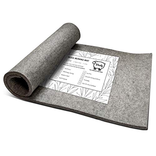 Wool Pressing Mat 36″ X 18″ XL 100 Natural Wool Ironing Mat for Quilting Ironing Station