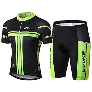 INBIKE Wielertrui Set Heren Wielertrui Fietsbroek Met Korte Mouwen En 3D Zitkussens Voor MTB-Jogging