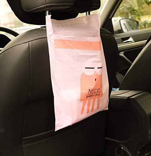 車のゴミ箱の使い捨て可能なゴミ袋は 自動車 オフィス キッチン 32 商舗 40パック ピンク 24cm