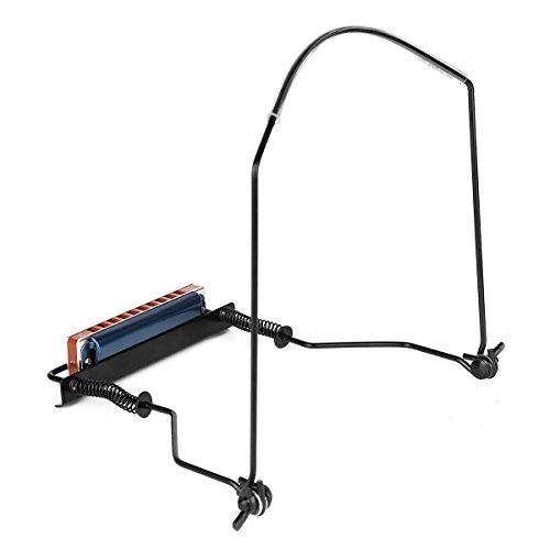 image for Eison Harmonica Holder 10 Holes Harmonica Holder ET10H Black Neck Hand