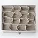 mDesign Large Fabric Dresser Drawer/Closet Storage Organizer for Bedroom - 16 Compartments Hold Lingerie, Bras, Socks, Leggings, Clothes, Ties, Scarves, Spira Collection, 2 Pack, Taupe/Natural Chevron
