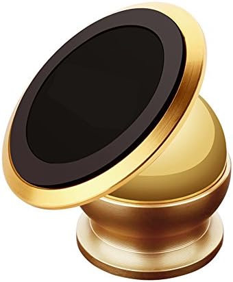 Magnetic Cell Phone Holder | Magnetic Mobile Phone Holder Car GPS Holder for iPhone 6 / 6s 5s 5c 4 Samsung Galaxy S7 Edge S6 S5 Note 5 4 And Other Smartphones, Installs on any Flat Surface (Gold)
