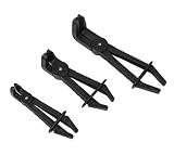 ARES 71160-3-Piece Angled Hose Pinch Off Plier Set - Lightweight and Durable Design - For Use While Repairing Coolant, Brake, Vacuum and Fuel Systems - Clamps 10mm, 15mm and 24mm Hoses