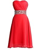 Fashion Plaza Chiffon Bridesmaid Dresses Short Strapless D0123