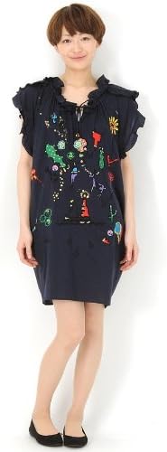 ツモリチサト Tsumori Chisato S セドナエンブロイダリー ワンピース Navy 13 02 ワンピース チュニック 通販 Amazon