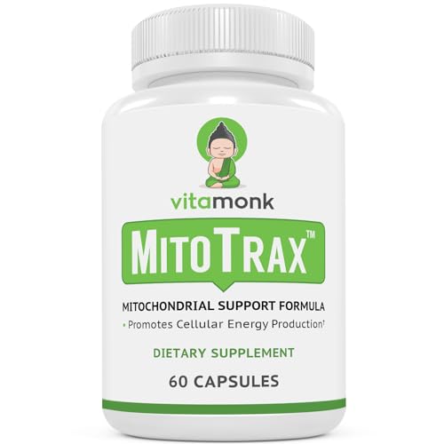 VitaMonk Mitochondrial Supplements - MitoTrax - Revitalize and Repair Cells - Mitochondria Supplement for Cellular Energy - Advanced Mitochondrial Formula - PPQ Supplement Formula - 60 Capsules