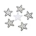 MANDBOY20Pack 3.6cm Gray Star Patches Iron on or Sew on Patches Embroidered Badge Motif Applique Sticker Patch Clothing Jeans T-Shirt