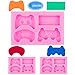 EAONE 3Pack Game Controller Silicone Mold, Gamepad Fondant Mold Video Game Controller Mold for Chocolate, Candy, Cake, Cupcake Decoration, Resin and Clay (Pink)