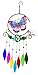 Bejeweled Display Unique Beautiful Butterfly w/Stained Glass Wind Chimes
