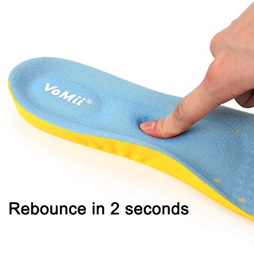 VoMii PU Memory Foam Insoles Plantar Fasciitis Arch Support Insoles for