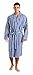 Haigman Men's Cotton Dressing Gown Bath Robe Nightwear (M) Blue Check