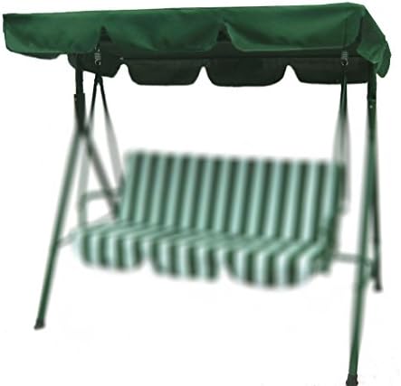 Porch Swing Canopy with UV Blocking Waterproof Park Seat Top Cover Replacement for Outdoo Bench Patio Yard Furniturer Green (66“ X 45")
