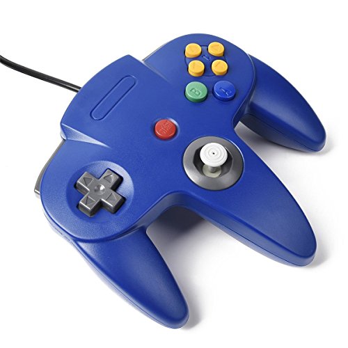 Game Controller Diswoe Wired Controllers for Nintendo 64- Blue