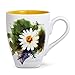 DEMDACO Dean Crouser Chamomile Flower Watercolor Yellow 16 Ounce Glossy Ceramic Stoneware Floral Mug with Easy Grip Handle