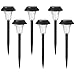Treeco Solar Pathway Lights Outdoor for Garden Patio Landscape, Stainless Steel & Waterproof, 6 pack - Bronze