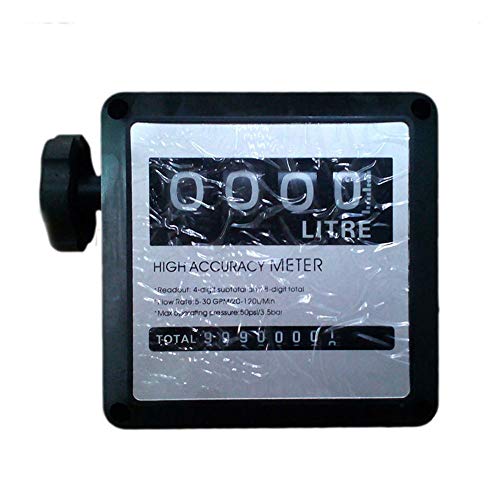DOMINTY 4 Digital Diesel Gasoline Fuel Petrol Oil Flow Meter Counter Gauge BSPT/NPT 1" Accuracy 1% 20-120L/Min